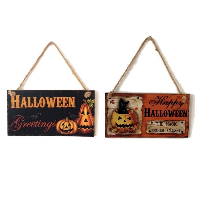 Panneau Lumineux Vintage Halloween BOO - Décoration De Table Avec Interrupteur