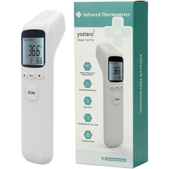 Thermomètre frontal infrarouge médical YSET03 Technologie de capteur à