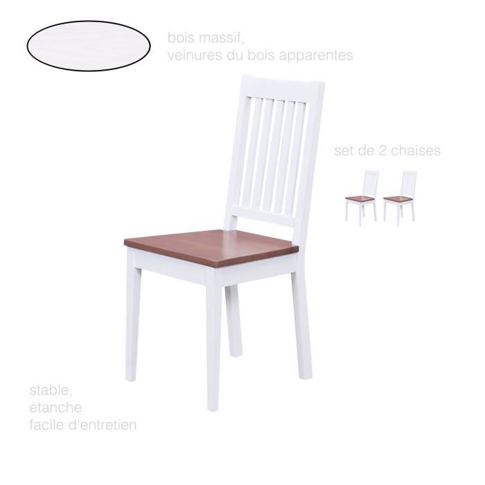 Chaise Salle à Manger Blanche Chaise Cuisine Lot De 2