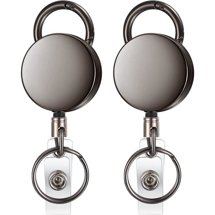 MNGARISTA Lot de 2 porte-clés rétractables avec