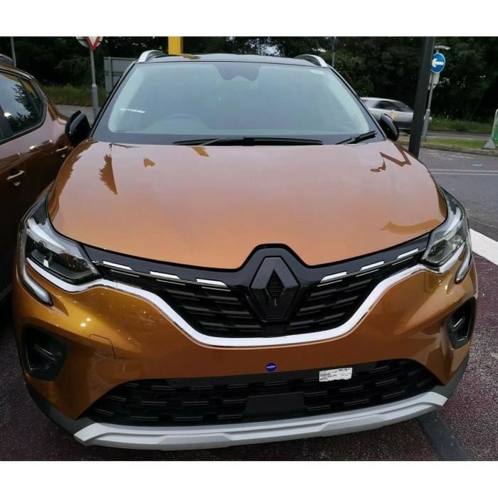 GLOSS BLACK FRONT and REAR badge COVER for Renault Captur mk2 201920202021 pair