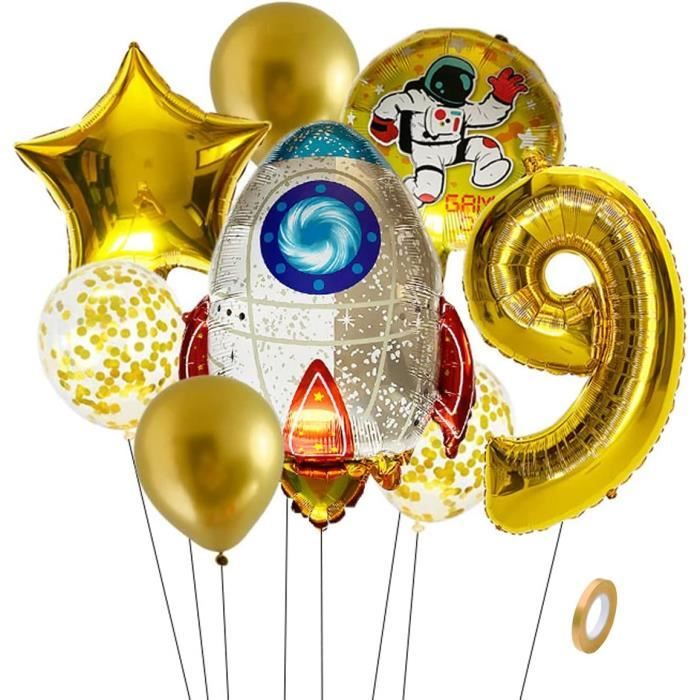 Décoration De Fête Pour Enfants - Astronaute - Ballon Gonflable - 9E  Anniversaire - Garçon - Ornement Doré - Décoration D'As[N12881] - Cdiscount  Maison
