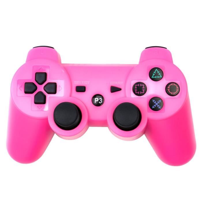 Lot De 3 Manettes PS3 Sans Fil 6 Axes - Couleurs Bleu, Blanc, Noir (ouvert Jamais Utilisé)