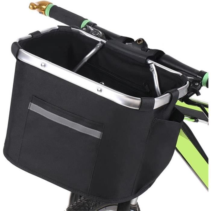 Panier Vélo Pliant Pour Petits Animaux - Avant, Détachable - Oxford Et Acier - Noir/Marron