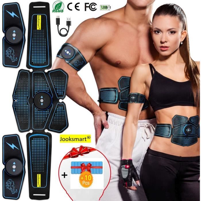 Electrostimulateur Musculaire USB Rechargeable, Ceinture Abdominale  Electrostimulation Appareil Musculation Electrique Homme Femme - Cdiscount  Sport