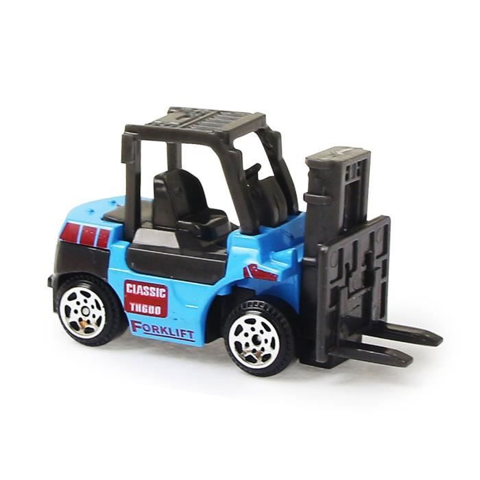 HoveeLuty Chariot élévateur En Alliage 13,5 Cm – Jouet à Traction Avec Conteneur – Motricité Fine – Cadeau éducatif Logistique