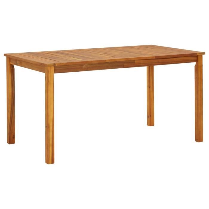 Table de jardin - Bois dacacia massif - 140x80x74 cm