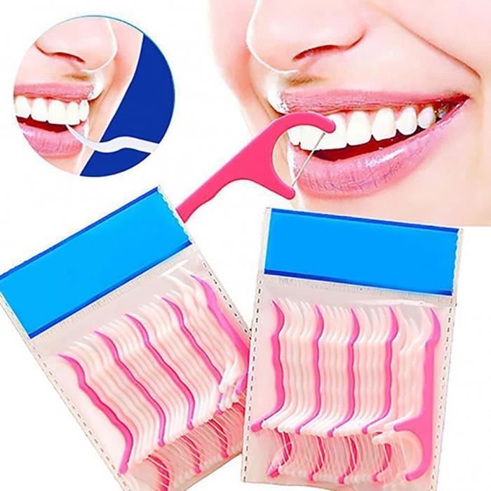 75 Bâtonnets Fil Dentaire cure-dent 2-en-1 soins en plastique - Cdiscount  Au quotidien