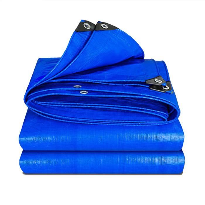Bâche Imperméable Très Résistante Avec œillets Et œillets Pour Extérieur, Jardin, Poulailler, Camping, Bâche En Plastique épais Bleu