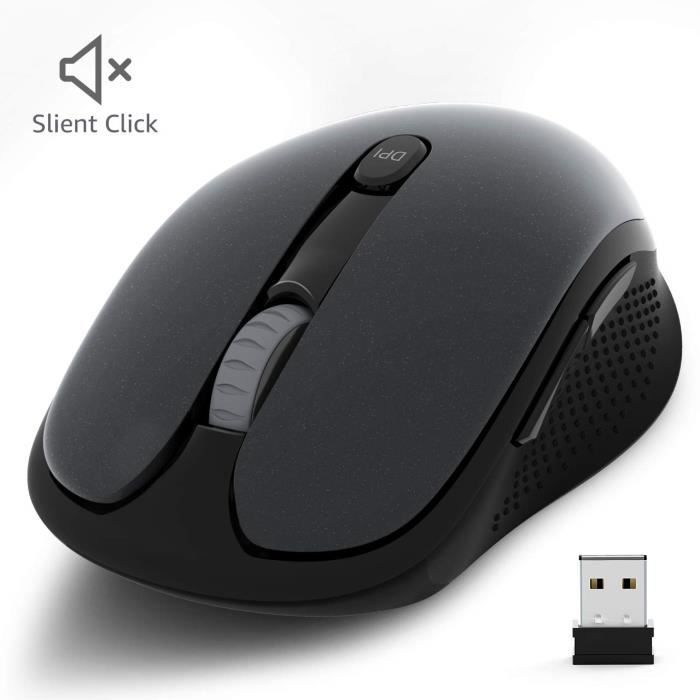 Clavier Souris Sans Fil Combinés, 2,4Ghz Mince Silencieux Ensemble