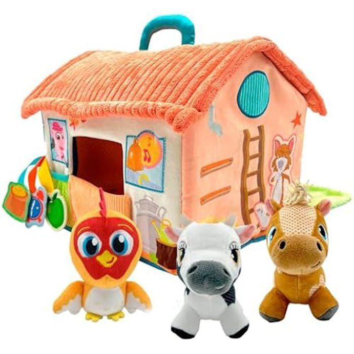BANDAI Ma première Ferme de Zenon Musical Drôle et éducatif Ferme Interactive Multicolore AR85000