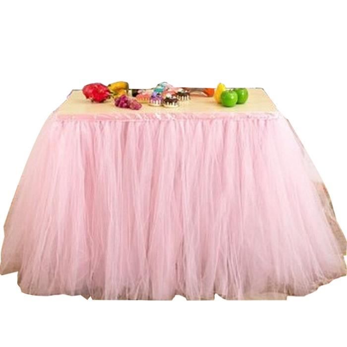 jupe de table rose