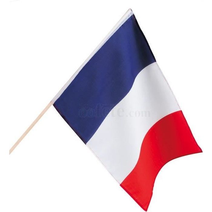 Petit drapeau France bois 4x3/6,5cm - par 144 - RETIF