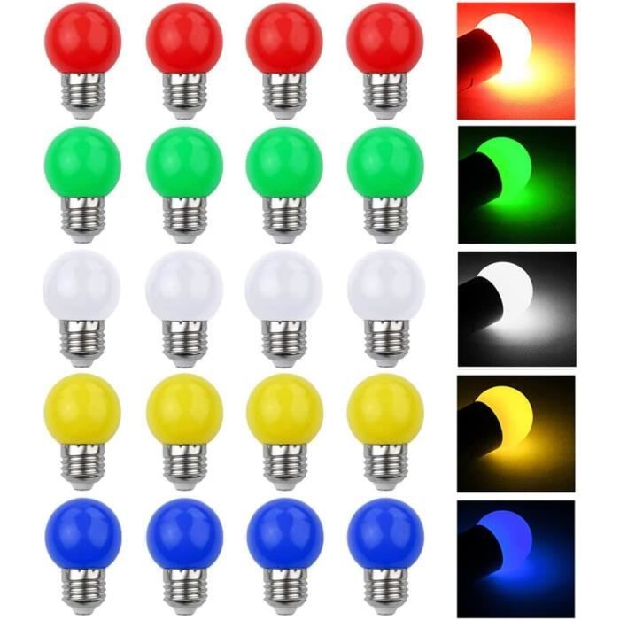 VIRANSHEN Lampadine Colorate LED Attacco B22 Baionetta 3W = 30W AC 220V-240V 240LM per Casa Matrimoni Halloween Christmas Party Bar Atmosfera e Illuminazione Lampadine Led a Colori - Confezione da 40