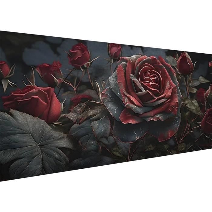 Kit Diamond Painting Fleurs D'Hibiscus 40x70 Cm - 5D DIY, Diamants Carrés, Loisir Créatif Adulte, Déco Murale - 13