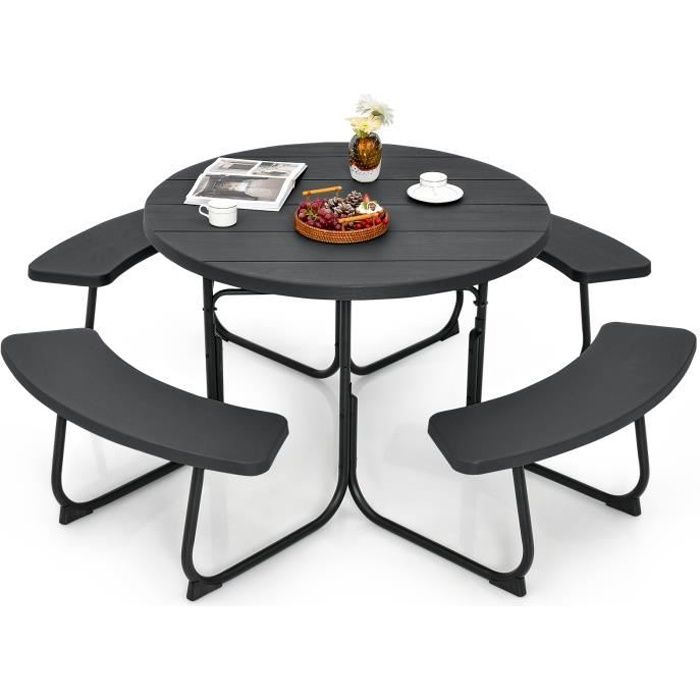 Cache-trou Pour Parasol De Table – Anneau De Protection Gris – Évite Les Rayures Et Le Balancement – Installation Facile