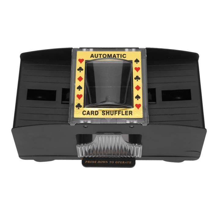 OUFUYU Mélangeur de Cartes Automatique 1-2 Jeux Mode Auto/Manuel Blanc | Mélangeur Électronique Rechargeable USB-C Portable Mélange Silencieux Rapide pour UNO Poker Blackjack Texas Hold'em Bridge