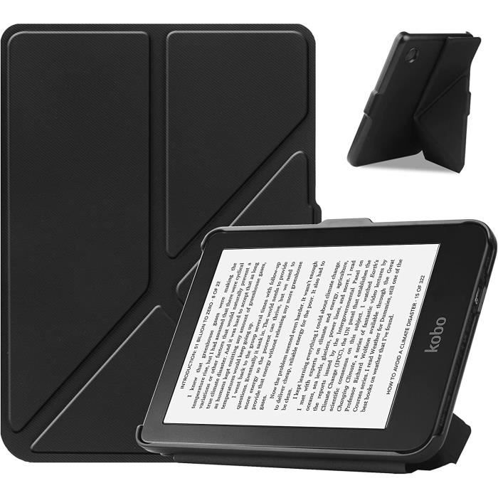 Etui avec Support pour Kobo Clara 2E Noir Coque de Protection pour Kobo