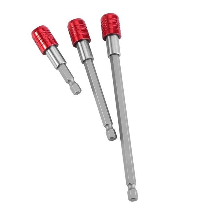BE-TOOL Lot De 3 Porte-Emouts Magnétiques – Tige Hexagonale 60mm 100mm 150mm, Aimant Puissant Pour Perceuse & Tournevis
