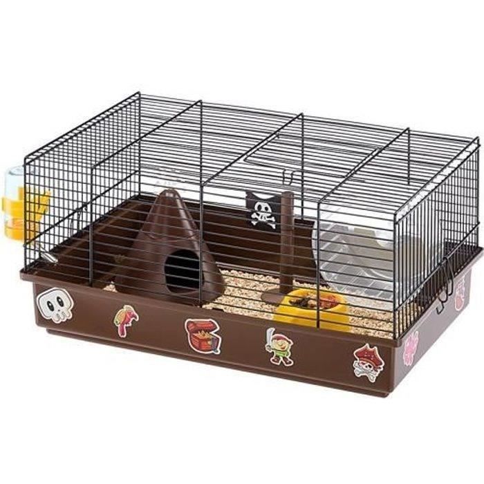ferplast cage criceti 9 ludique pour hamsters - thème "pirates"