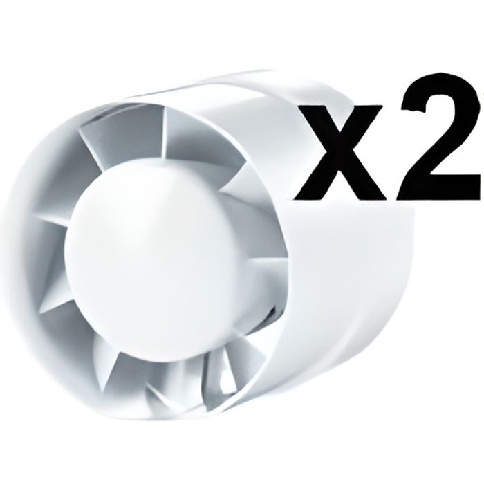 Extracteur de gaine 100mm 105 mc/h x2