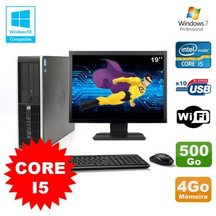 Lot PC HP Elite 8100 SFF Core i5-650 3.2GHz 4Go 500Go Graveur WIFI W7 + Ecran 19 Reconditionné - Hewlett-Packard reconditionné disponible sur Cdiscount Seconde Vie