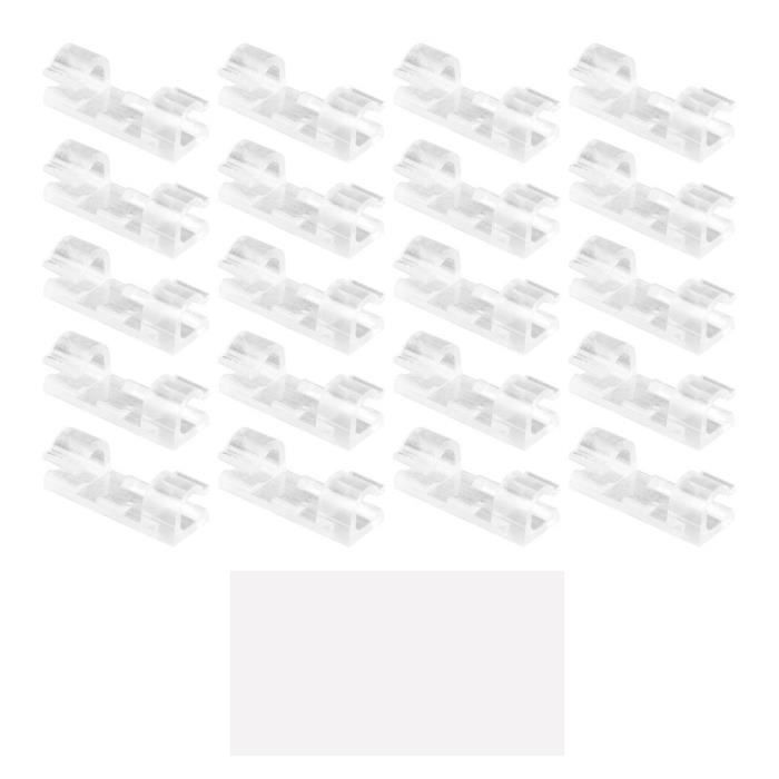 Auto Pieces 100 Embases Adhésives Pour Attaches Câbles - Support Collier Serre-Câble 28x28mm - Gestion Fils Bureau, Maison Câble Management 28mm