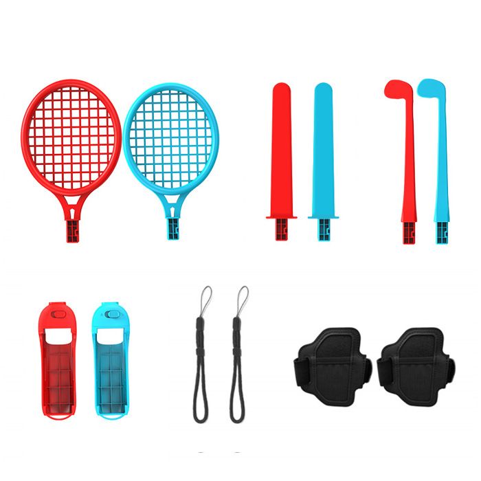 INF Ensemble daccessoires de sport Switch Nintendo Switch jeux de sport 12 pièces Multicolore