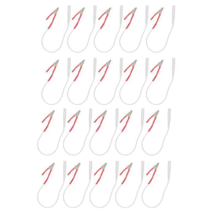 Tens Lot De 4 Câbles De Raccordement Pour électrodes TENS, 2 Mm, Pour
