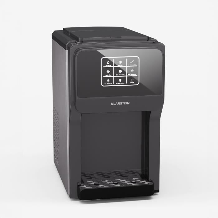 Klarstein arctic blend 3en1 machine &agrave; gla&ccedil;ons 20 kg24 h glace boule pil&eacute;e distributeur eau noir 