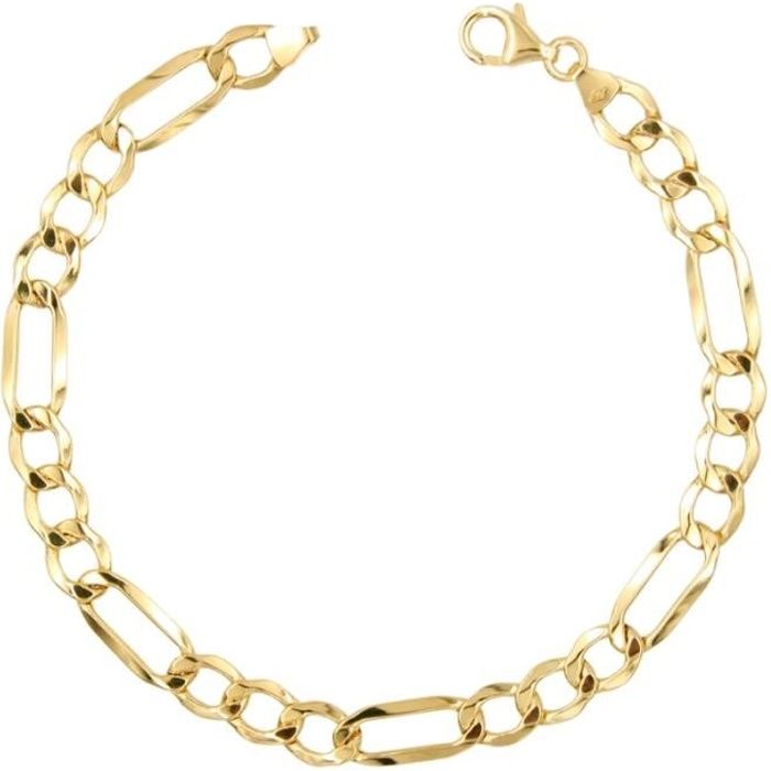 Bracelet Or Jaune Maille Figaro Alternée 1+3 - Homme - LATELIER DAZUR - Bracelet - Or Jaune - Homme Bracelet Or Jaune Maille Figaro Alternée 1+3 - Homme - LATELIER DAZUR - Bracelet - Or Jaune - Homme