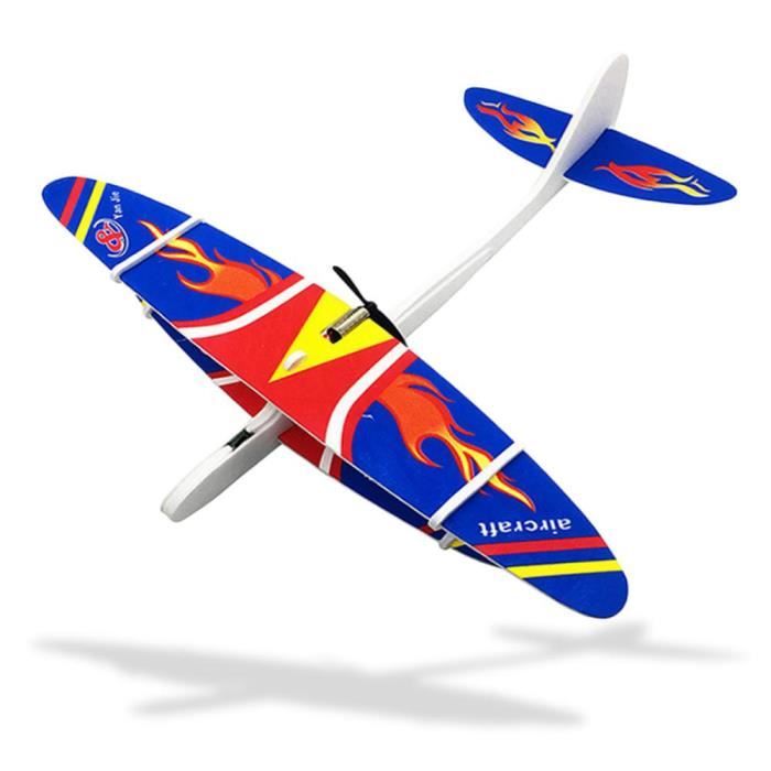 Avion En Mousse EVA 100 Cm – Planeur à Lancer – Jouet Extérieur – Bleu – Dès 3 Ans