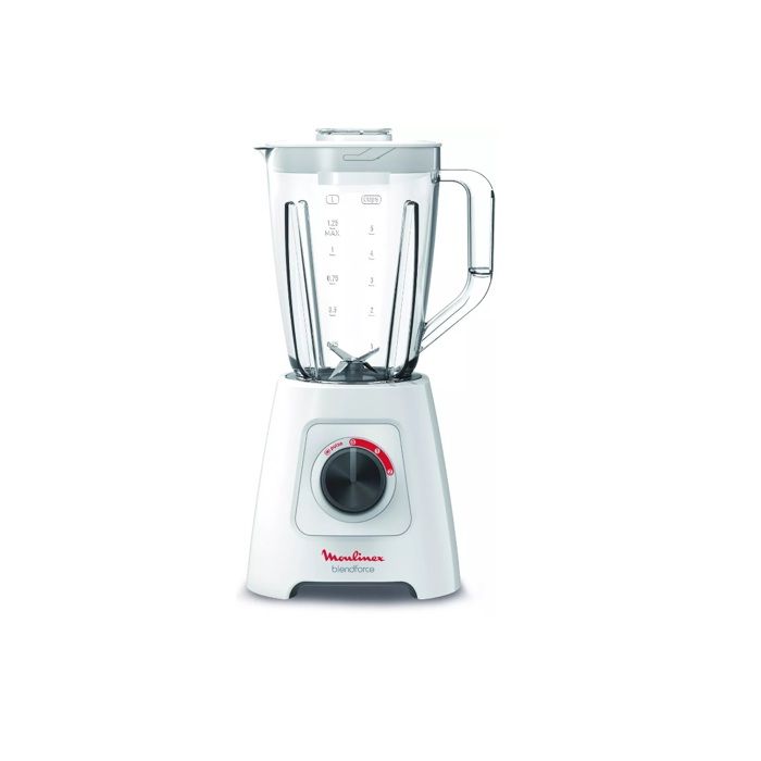 Blender Mixeur Moulinex Blendforce 600W 2L - Blanc - Bol mixeur blender - Fonction impulsion