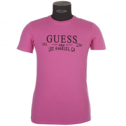Tee-shirt col rond Guess Rose, l…