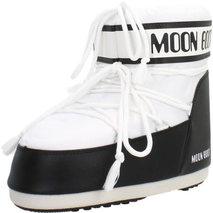 Moon Boot - Classic Low - Blanc - Lacets