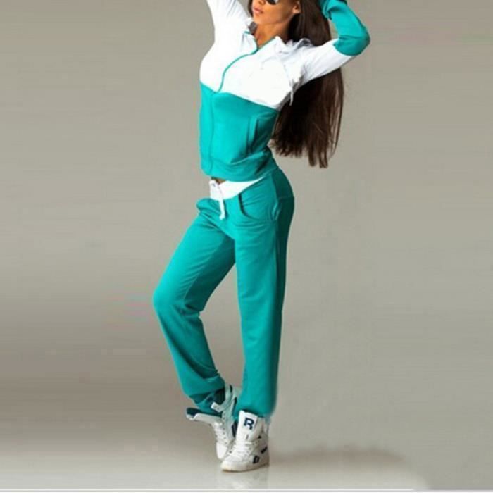 Femme set de vetement 2 pièces de couleur unie avec capuche style  décontracté Sport Mode Vert - Cdiscount Prêt-à-Porter