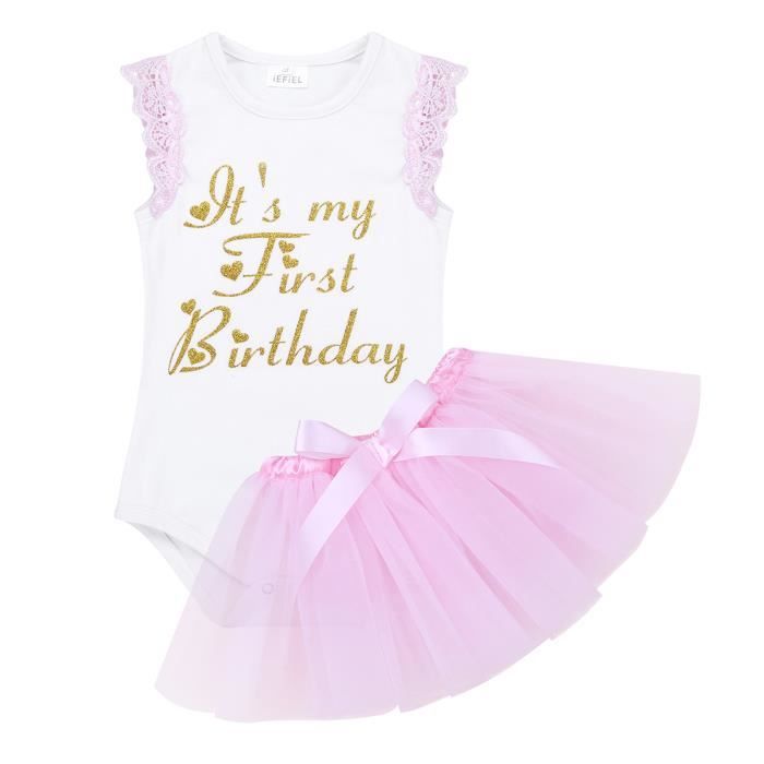 Ensemble Body Bebe Filles Dentelle Costume Coton 6 18 Mois Fete 1er Anniversaire Avec Tutu Jupe Mignon Rose Cdiscount Pret A Porter