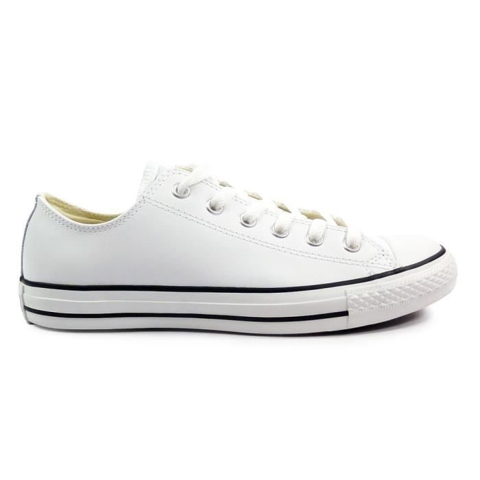 Converse All Star Leather Ox White Blanc - Taille: 45 EU Blanc - Achat /  Vente basket - Cdiscount