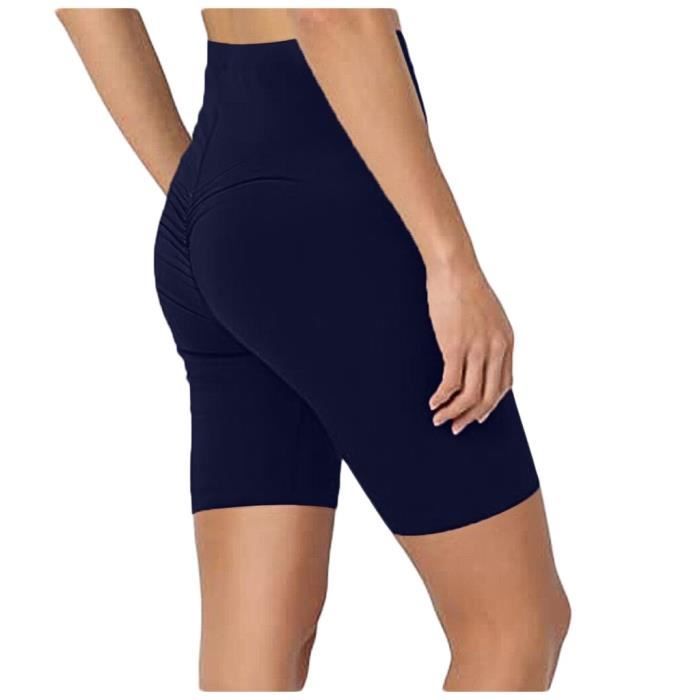 Decathlon Yoga Fitness Short Legging Sport Femme Pantacourt Marin