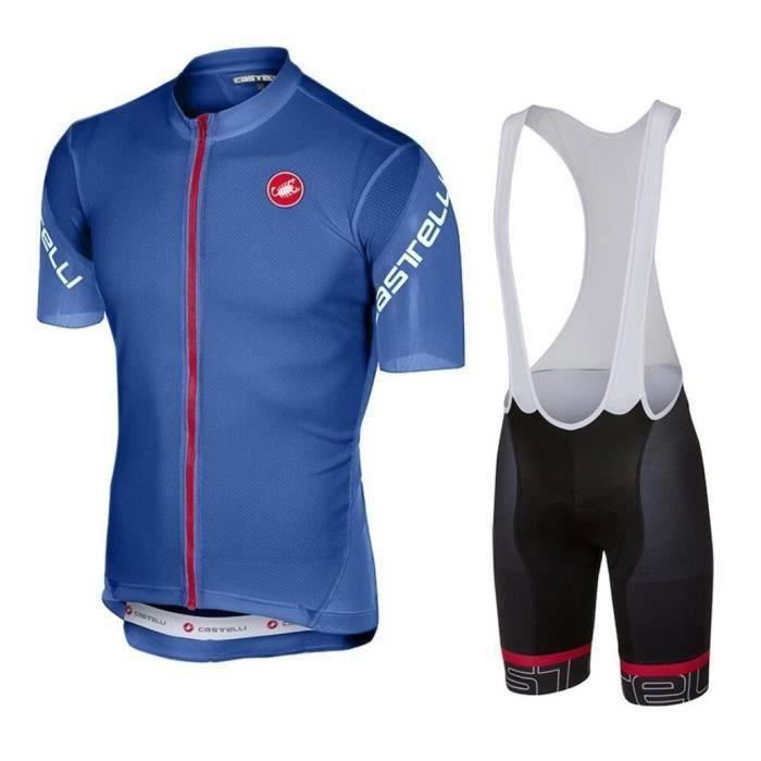 MILOTO Ensemble maillot de cyclisme noir à bretelles pour