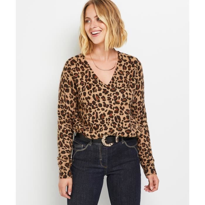 Pull imprime hotsell leopard femme