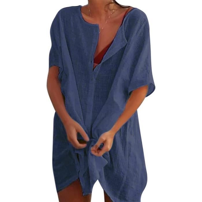 Robe De Plage Femme – Couverture Maillot Légère, Style Kimono/paréo, Multiples Coupes Et Coloris