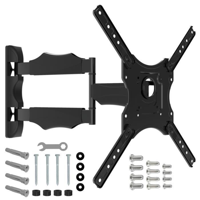 NANOOK Support Mural orientable pour téléviseurs 32 55 Pouces Inclinable Support Mural pour téléviseurs LCD LED QLED et OLED