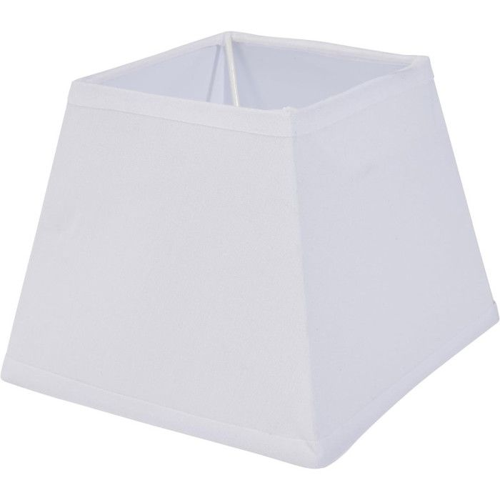 Abat-jour - Carré - Blanc - Pour lampe - 15x15x12 5 cm - Culot E14 Abat-jour - Carré - Blanc - Pour lampe - 15x15x12 5 cm - Culot E14