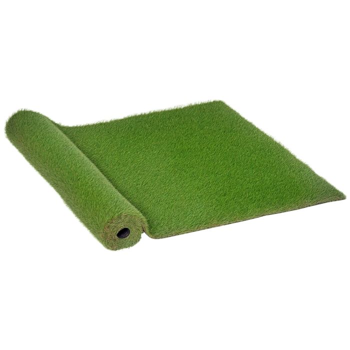 Gazon synthétique - Outsunny - artificiel moquette extérieure intérieure herbes hautes denses - PE - 3x1m - vert