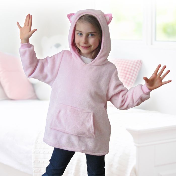 Sweat Pochon Peluche enfant 66cm Rose - Paris Prix Sweat Pochon Peluche enfant 66cm Rose - Paris Prix