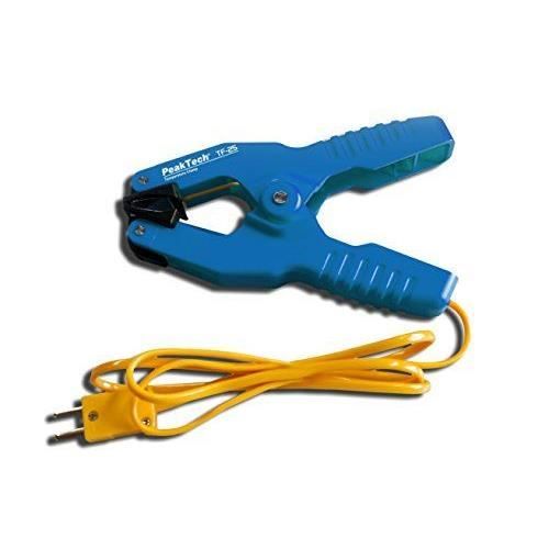 Pince Thermomètre Type K PeakTech – Mesure Rapide Tuyaux –40°C à +200°C – Idéal Chauffage & Clim