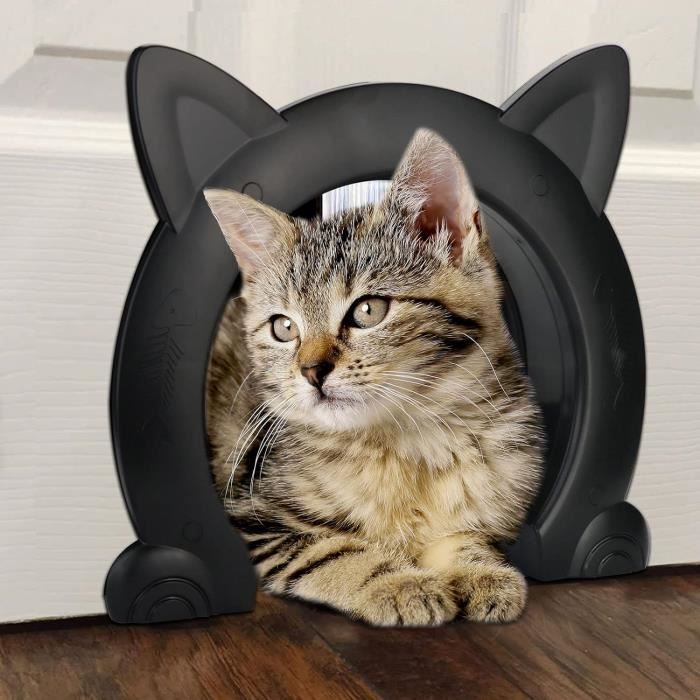 Meilleurs prix pour Porte pour chat pour porte intérieure Porte pour chat Portes pour animaux de compagnie pour chats 10,6" 2,4" 23 cm (Noir, L)