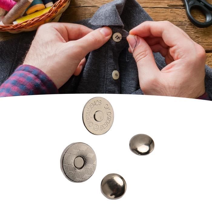 Qiilu Fermeture de sac à main magnétique 50 ensembles fermoir à bouton