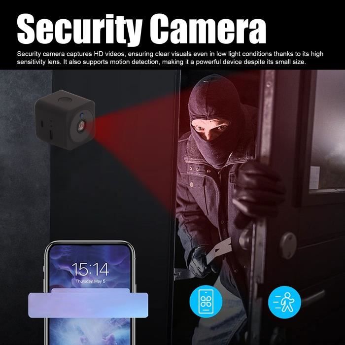 Mini caméra espion de sécurité sans fil HD 1080p - Petite caméra de